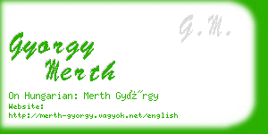 gyorgy merth business card